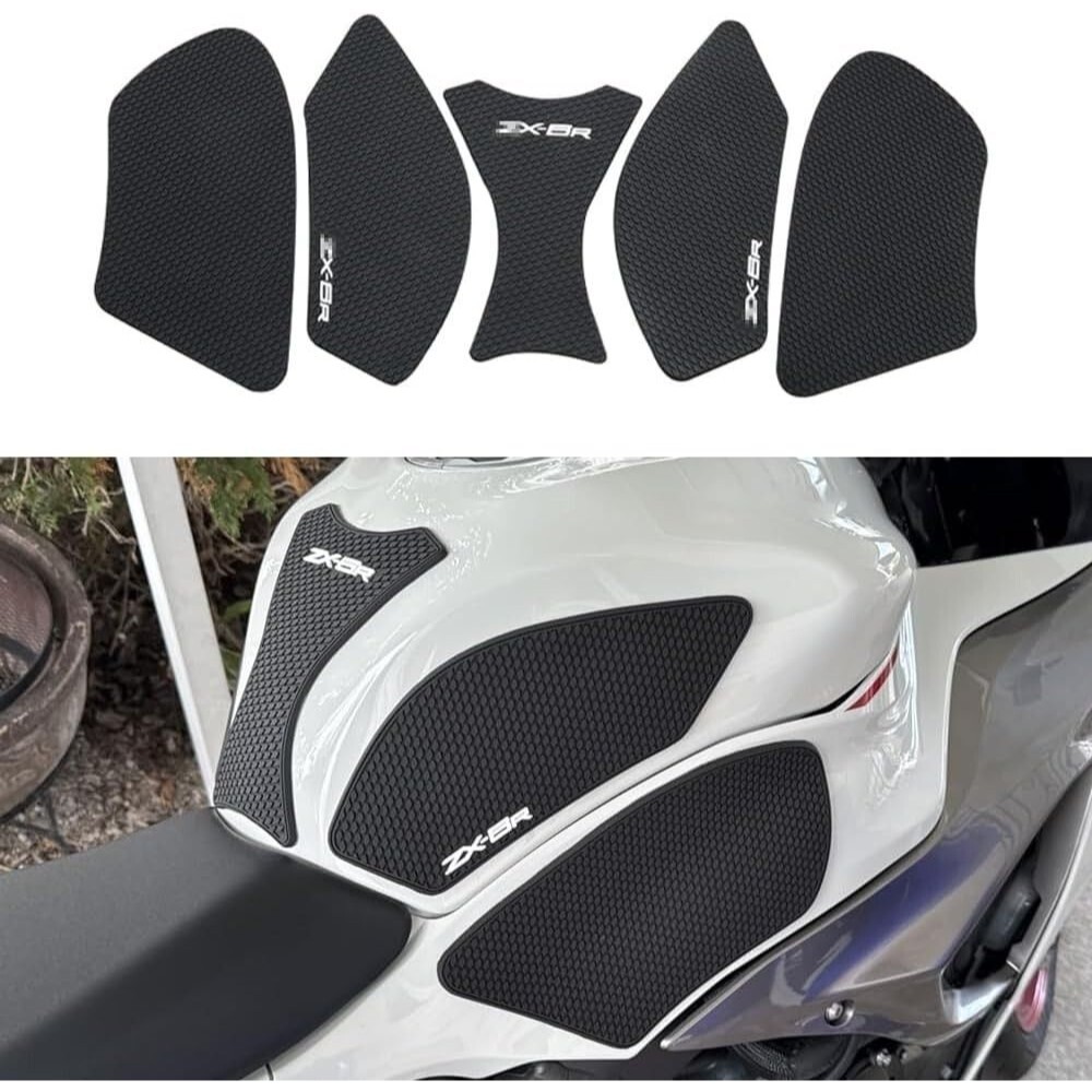 For Kawasaki Ninja ZX-6R / ZX-636 ZX6R ZX636 GAS TANK KNEE GRIPS 5PCS Black NEW
